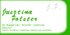 jusztina polster business card